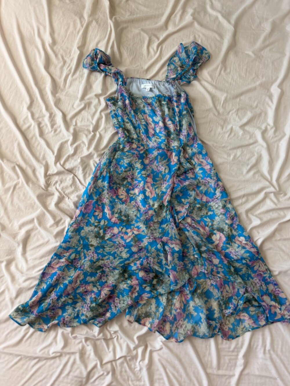 Blue Floral Flowy Sundress